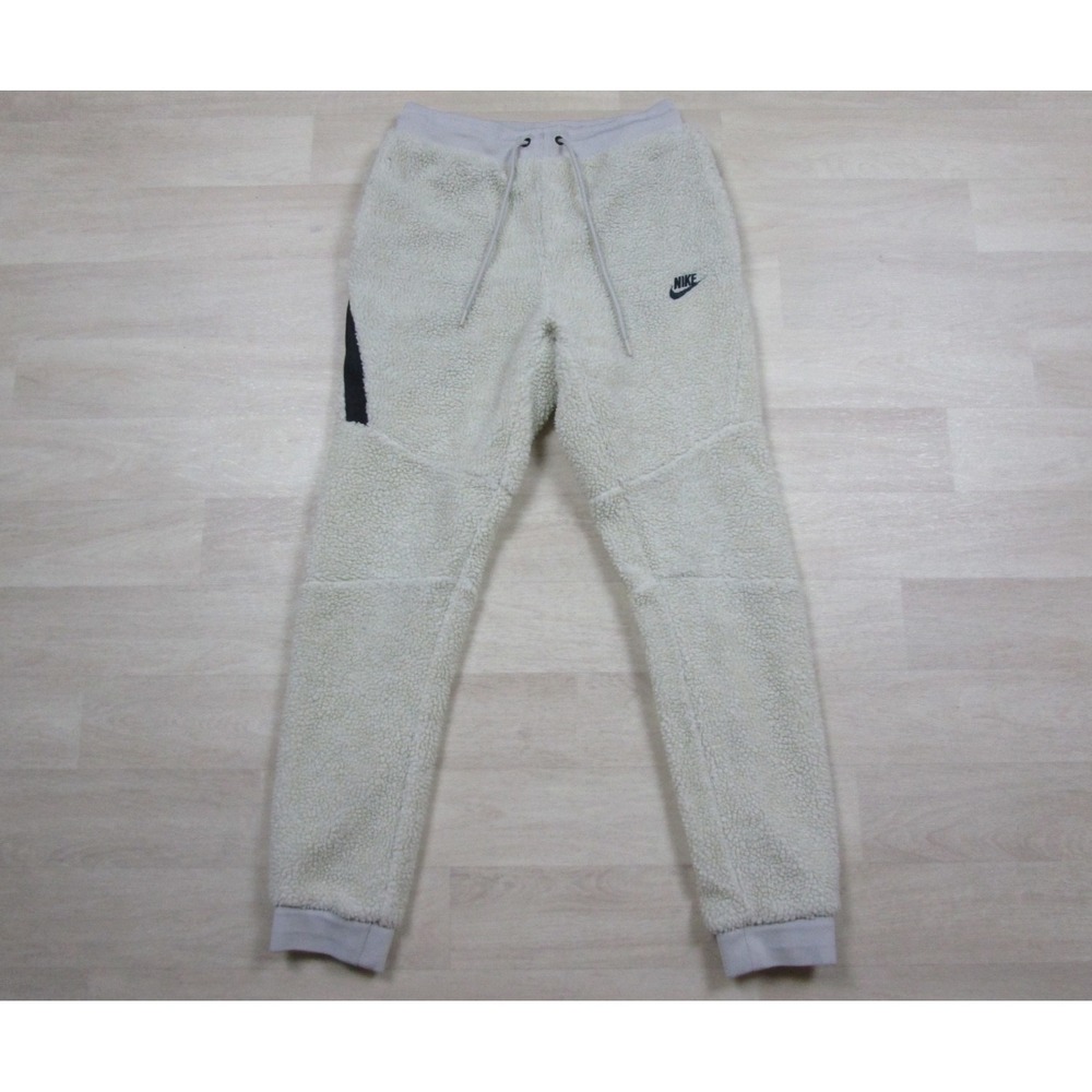 Nike Sportswear Tech Icon Sherpa Joggers Pants (S) Light Bone Cream AQ2769-072